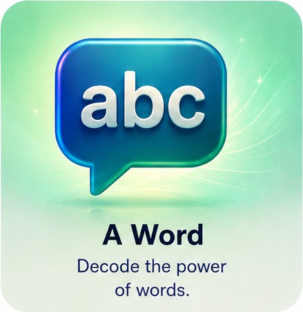 A speech bubble holding the letters abc